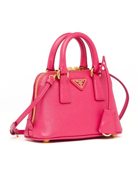 prada galleria saffiano leather mini-bag|small prada handbag pink.